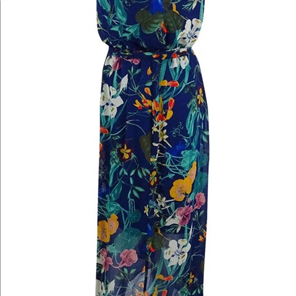 Sangria Floral Wrap Dress - Picture 4 of 7
